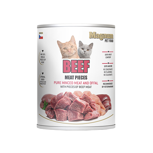 Magnum Can Meat Pieces Beef cat
