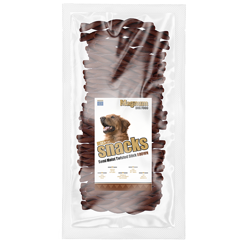 Magnum Dog Food Semi Moist Twisted Stick Brown